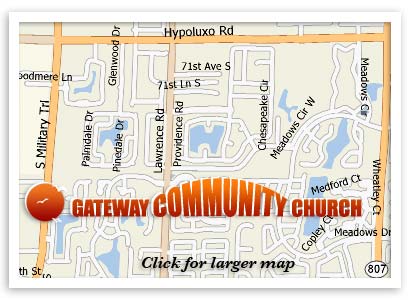 View Map to Gateway Community Church in Boynton Beach, Florida